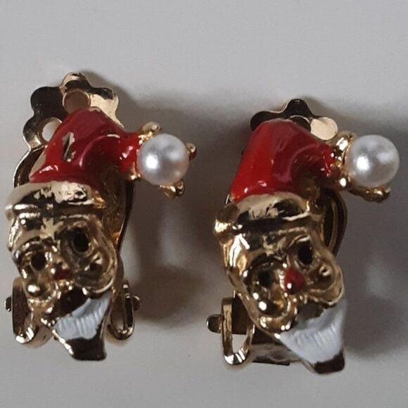 Santa Vintage Clip Earrings - Picture 7 of 7